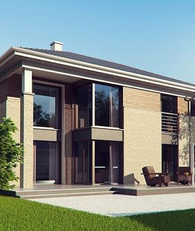 Октант, дом из газоблока, 307 м2