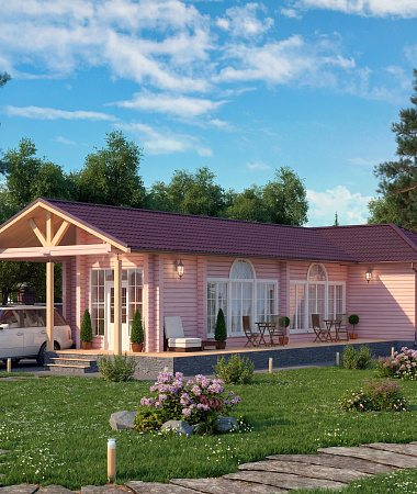 Смит, дом из клееного бруса, 100 м2