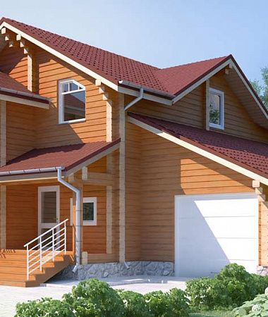 Лисица, дом из клееного бруса, 210 м2