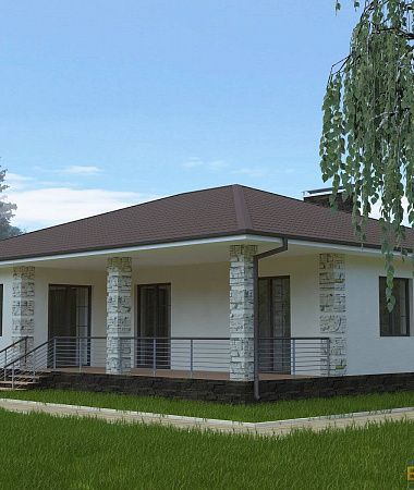 Искра, дом из керамоблока, 116 м2