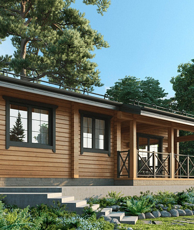 Квартет, каркасный дом, 108 м2