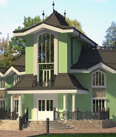 Фисташка, монолитно-каркасный дом, 197 м2