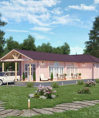 Смит, дом из клееного бруса, 100 м2