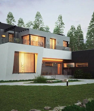 Юния, дом из газоблока, 332 м2