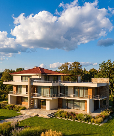 Астра, монолитно-каркасный дом, 255 м2
