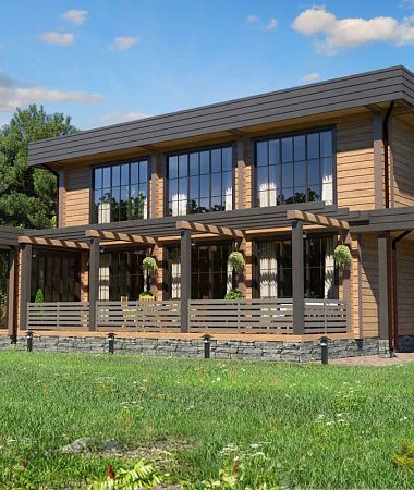 Клео, дом из клееного бруса, 300 м2