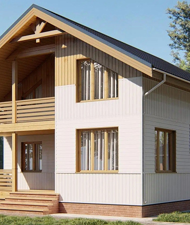 Лебедь, каркасный дом, 123 м2