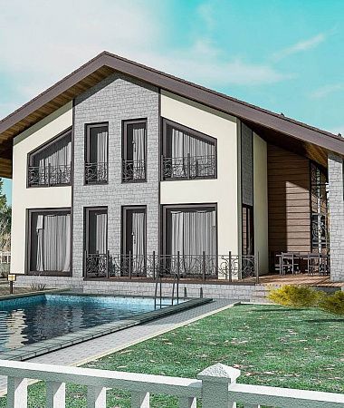 Камелот, дом из газоблока, 304 м2