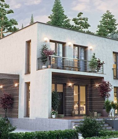 Скала, дом из газобетона, 244 м2