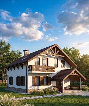 Стефания, монолитно-каркасный дом, 220 м2