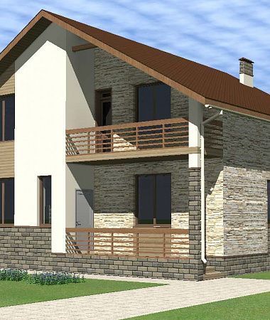 Гортензия, каркасный дом, 197 м2