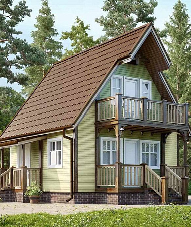 Альваро, каркасный дом, 36 м2