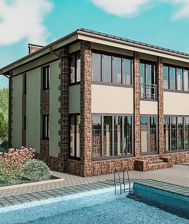 Сенатор, дом из керамоблока, 165 м2