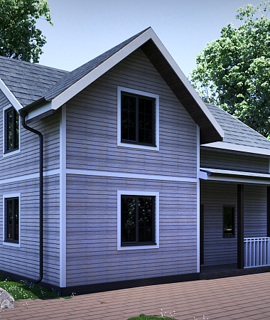 Сандал, каркасный дом, 135 м2