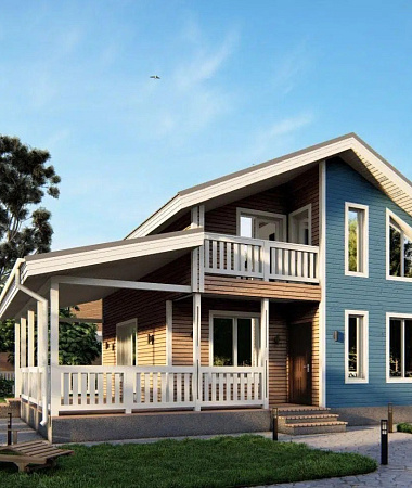 Полёт, дом из газоблока, 123 м2