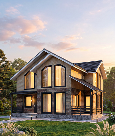Ювелир, каркасный дом, 210 м2