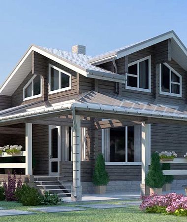 Азалия, дом из клееного бруса, 185 м2