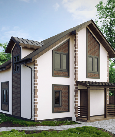 Шалфей, каркасный дом, 115 м2