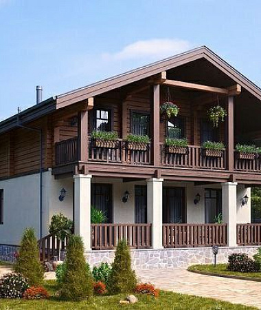 Фламинго, дом из газоблока, 209 м2