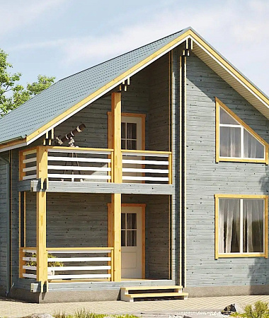 Платон, каркасный дом, 110 м2