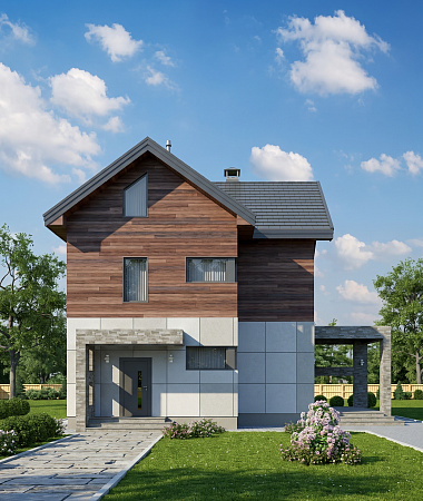 Сирена, монолитно-каркасный дом, 170 м2