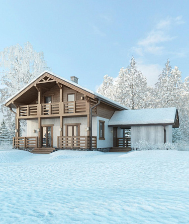 Алтея, каркасный дом, 129 м2