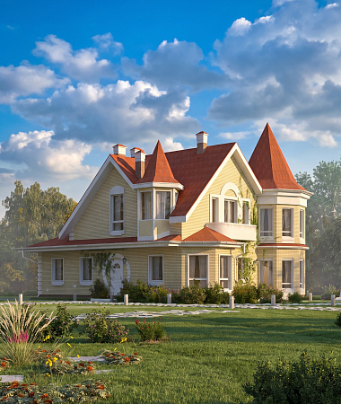 Артемида, монолитно-каркасный дом, 193 м2