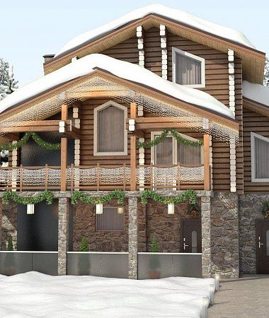 Хелена, дом из клееного бруса, 223 м2