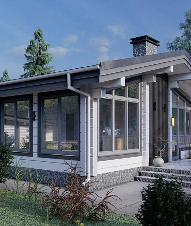 Леван, каркасный дом, 91 м2