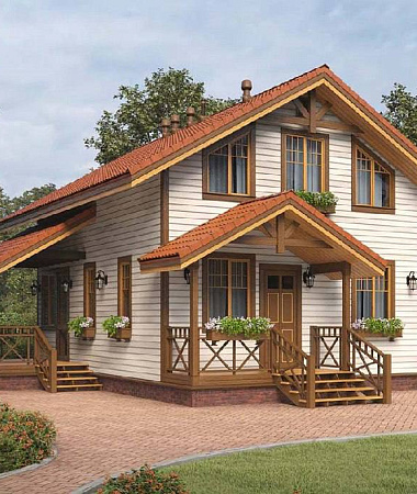 Прометей, каркасный дом, 119 м2