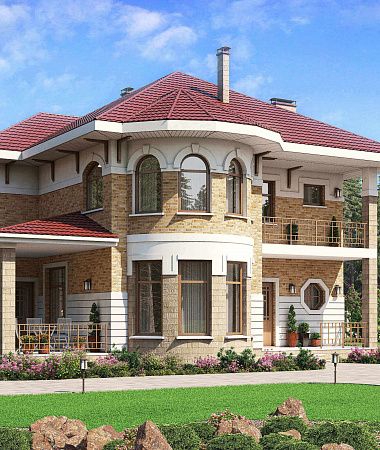 Византия, монолитно-каркасный дом, 217 м2