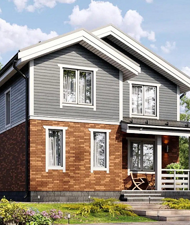 Грач, дом из газоблока, 107 м2