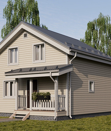 Шелк, дом из газоблока, 91 м2