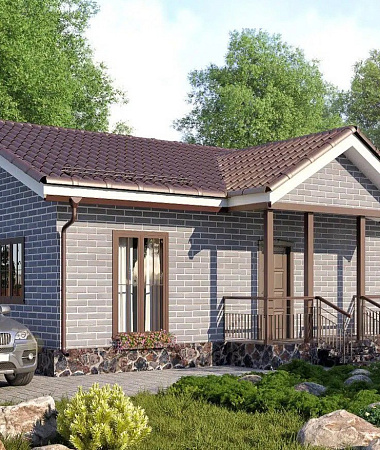 Добронрав, дом из газоблока, 100 м2