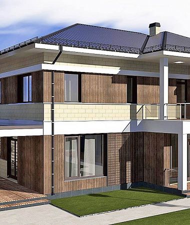 Эдельвейс, дом из газоблока для большой семьи, 316 м2