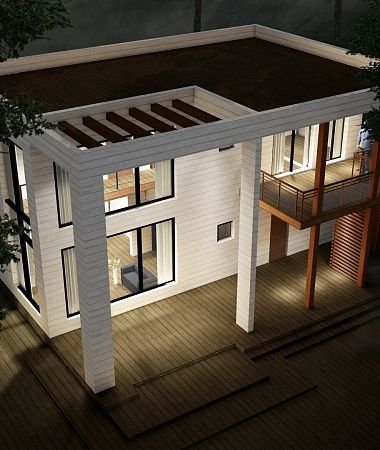 Энтерпрайз, дом из клееного бруса, 104 м2