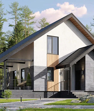 Хризолит, дом из газоблока, 121 м2