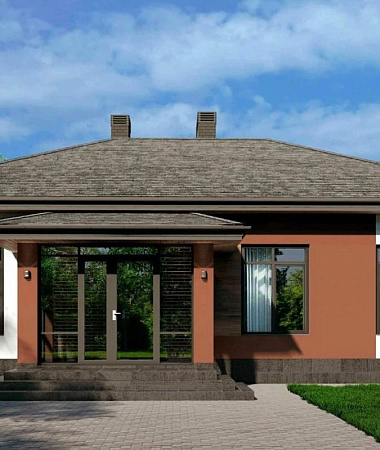 Пейзаж, дом из газоблока, 149 м2