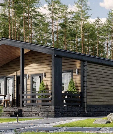 Фейерверк, дом из газоблока, 90 м2