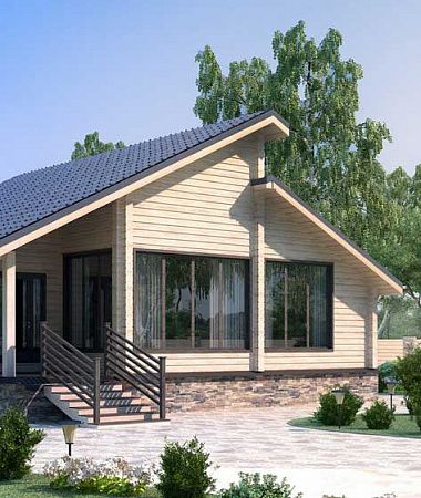 Кэмерон, дом из клееного бруса, 123 м2