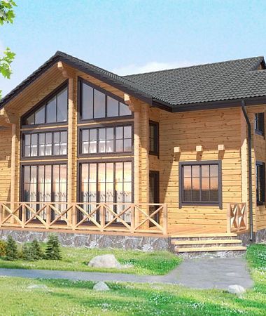 Олеандр, дом из клееного бруса, 240 м2