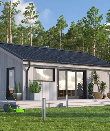 Цапля, дом из газоблока, 80 м2