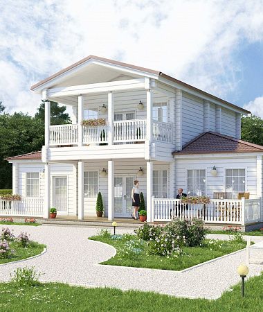 Барыня, дом из клееного бруса, 164 м2