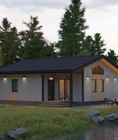 Ницца, каркасный дом, 90 м2