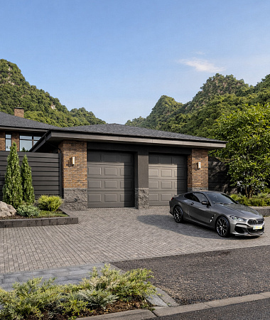 Брауни, гараж из газоблока, 80 м2