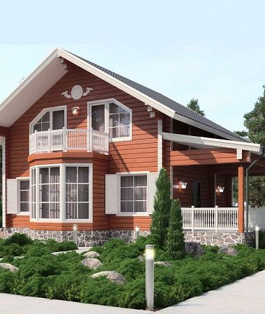 Уника, дом из клееного бруса, 100 м2