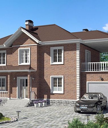 Нарцисс, монолитно-каркасный дом, 200 м2