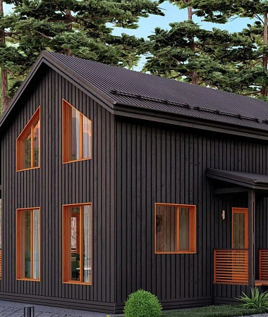 Счастливчик, дом из газоблока, 107 м2