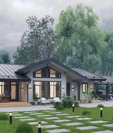 Клементина, дом из газоблока, 119 м2