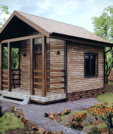 Садовник, каркасный дом, 13,7 м2